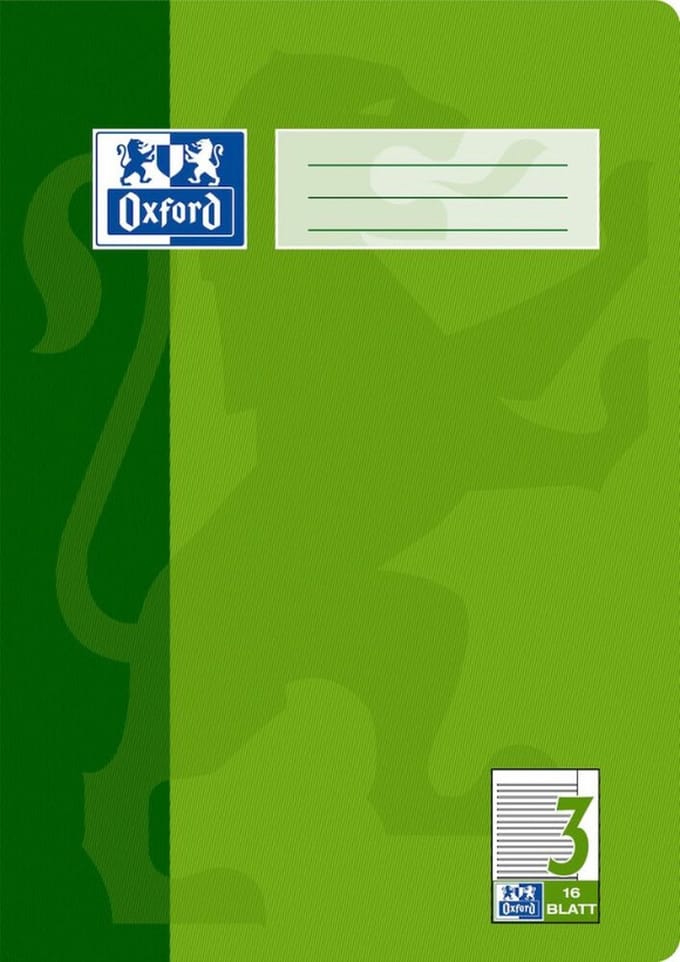 Oxford 100050364 schrijfblok & schrift Groen A4