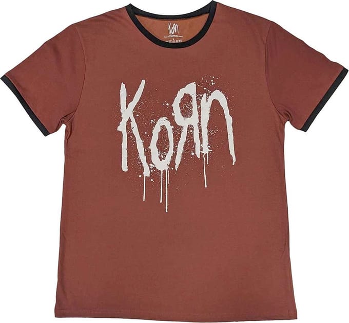 Korn - Logo Heren T-shirt - S - Rood