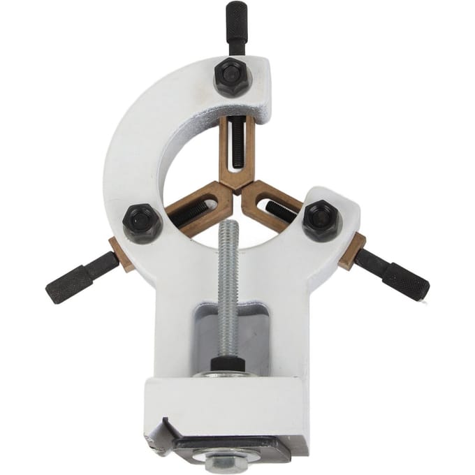 Vaste metalen steun voor het frame van de WM-210 8x16 inch mini-draaibank