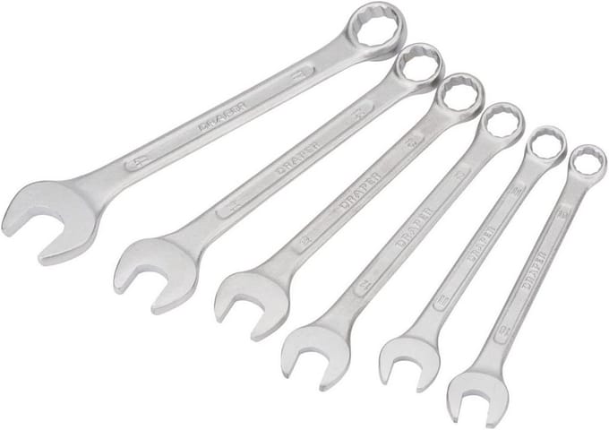 Combinatiesleutel Set 10 tot 17mm - 6-delig Chroom Vanadium Staal Handgereedschap