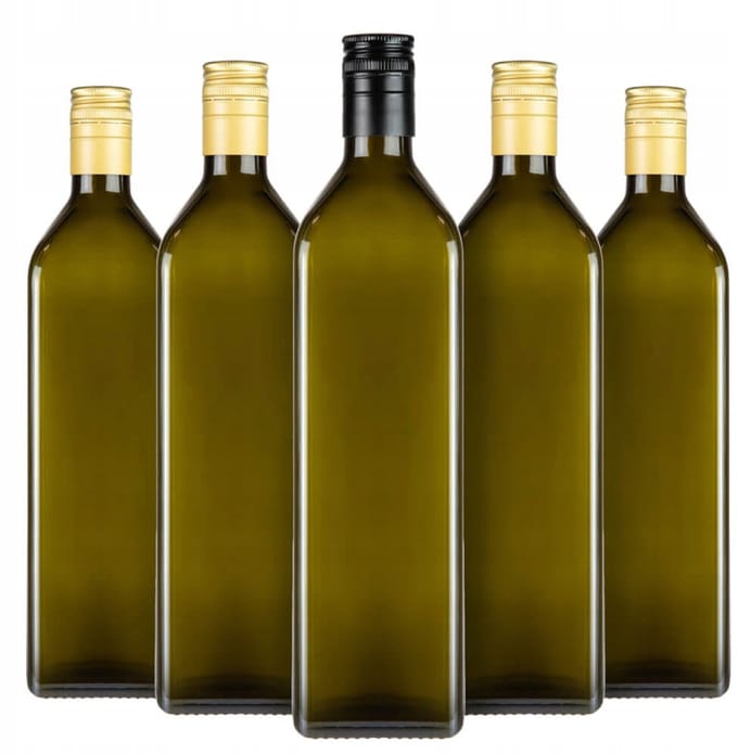 Bimberek - Marasca Fles - 1L - Grijs Glas - Met Deksels