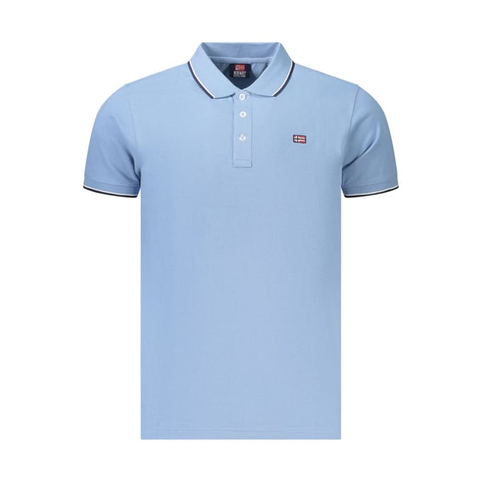 Noorwegen 1963 Azzurro Katoenen Heren Polo
