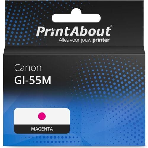 PrintAbout Inktcartridge GI-55M Magenta geschikt voor Canon