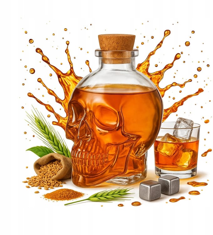 Bimberek - Glas Karaf - 3D Schedel Vorm - 100 ml - Decoratieve Fles