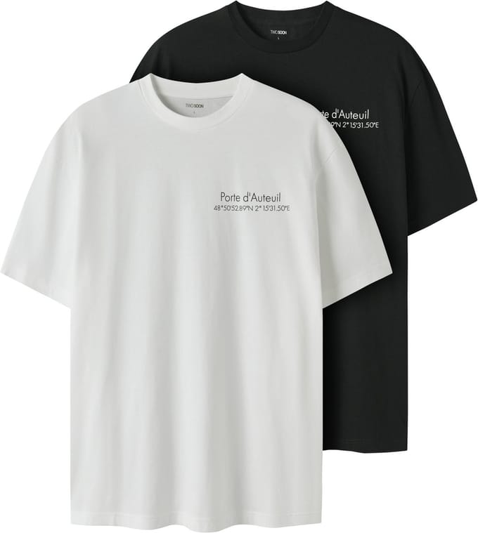 NAME IT - TAMJOX 2P SS RLX LOGO TEE NOOS - Heren - Overhemden
