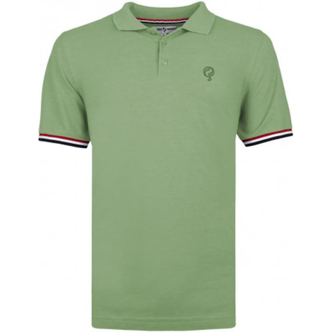 Q1905 Polo shirt bloemendaal grijsgroen