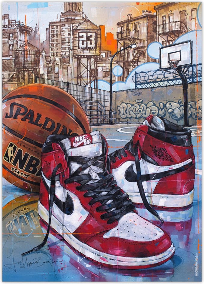 Sneaker poster basketball Chicago 50x70 cm