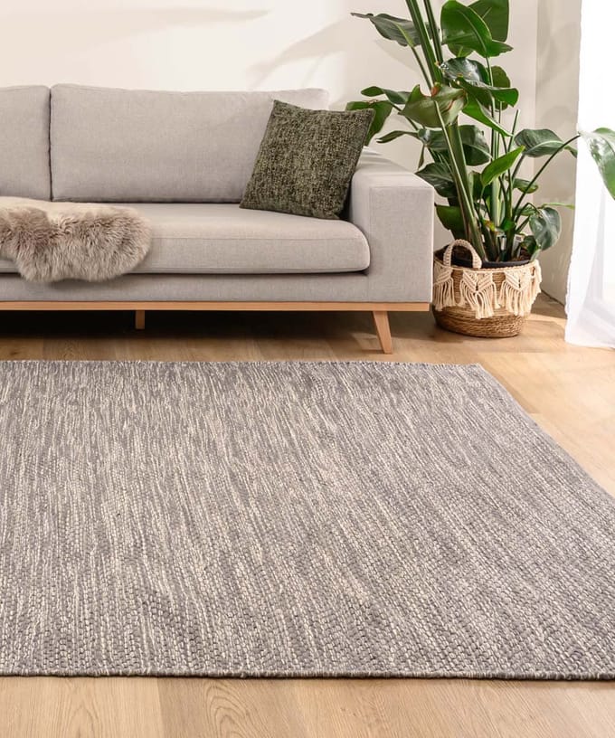 Wollen vloerkleed - Odda grijs 200x300