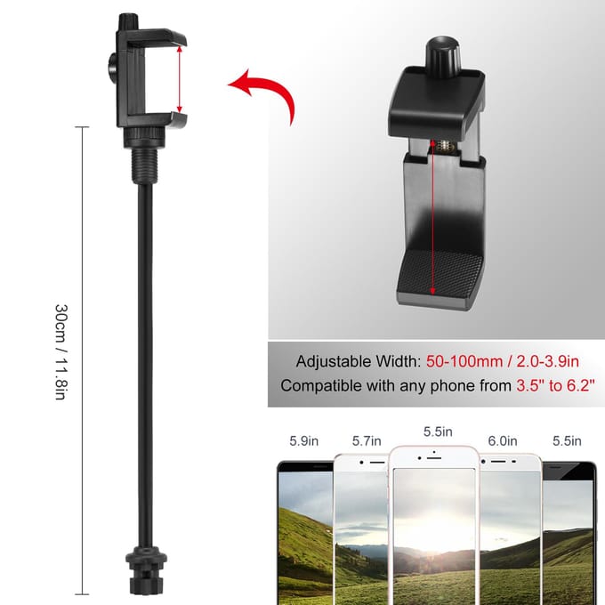 Kajak telefoonhouder Universele bootbeugel Kano camerahouder met flexibele lange arm M2030-07 gray