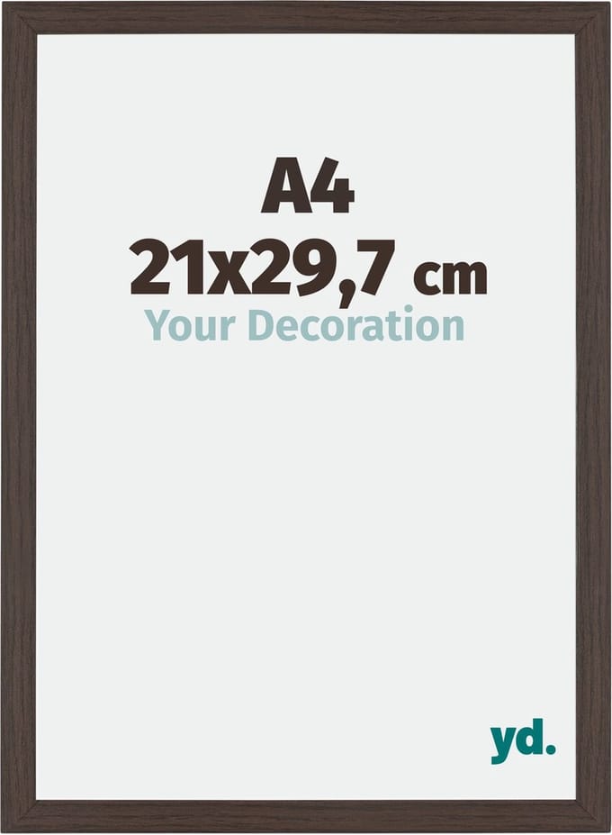 Your Decoration - Fotolijst A4 21x 29,7 cm - MDF - Eiken Donker - Mura