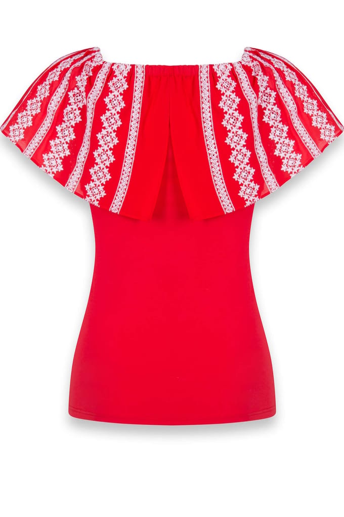 Anne Fontaine Medith Hibiscus Größe: 38 | Blusen Outlet | Damen