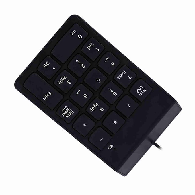 Pavé numérique USB Mini pavé numérique pavé numérique 18 touches clavier pour ordinateur portable ordinateur de bureau Pro blanc