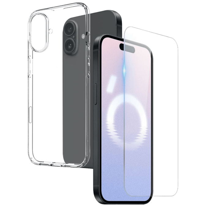 Northjo Apple iPhone 16 Plus Hoesje en Screenprotector Transparant