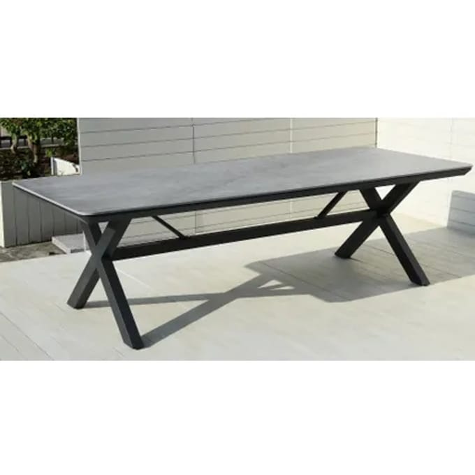 Central Park Tuintafel Kavala Aluminium/keramiek Antraciet 260x100x75cm