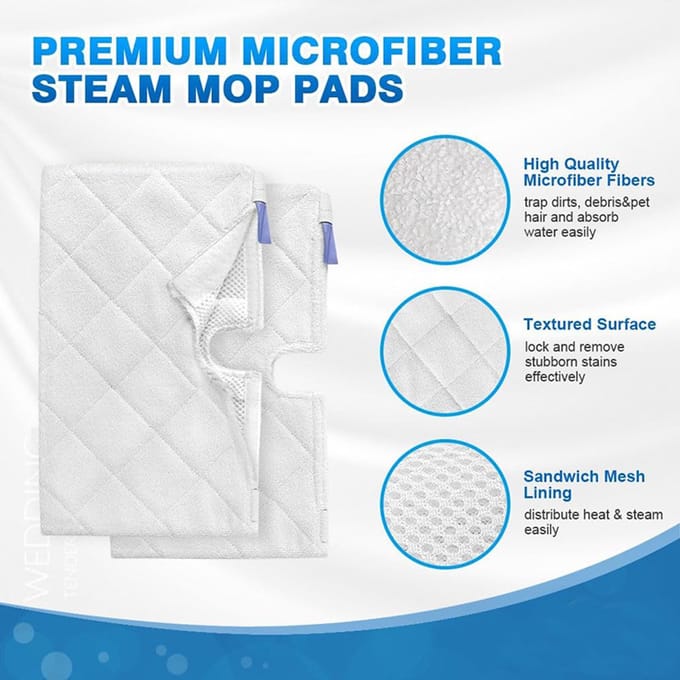 Geschikt voor Shark S3901 S3500 stoommop doekset microfiber vervangmat mop accessoires 6 stuks