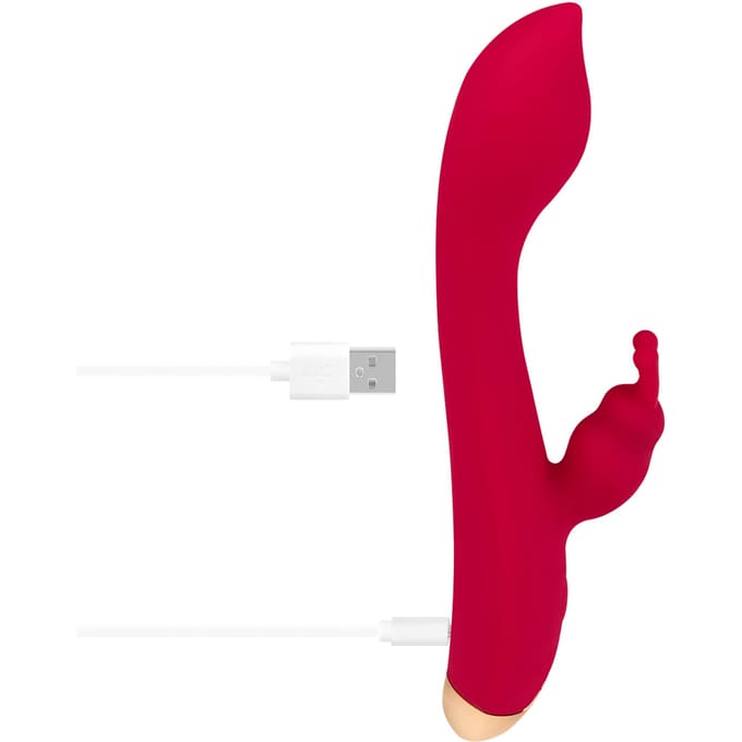 Fijne rabbitvibrator van siliconen, 17,5 cm