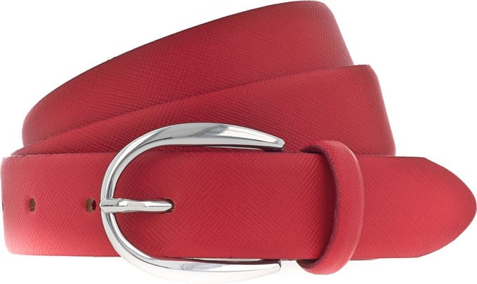 Vanzetti Leren Riem Classics 30mm Cambered Leather Belt W100 Red Rood