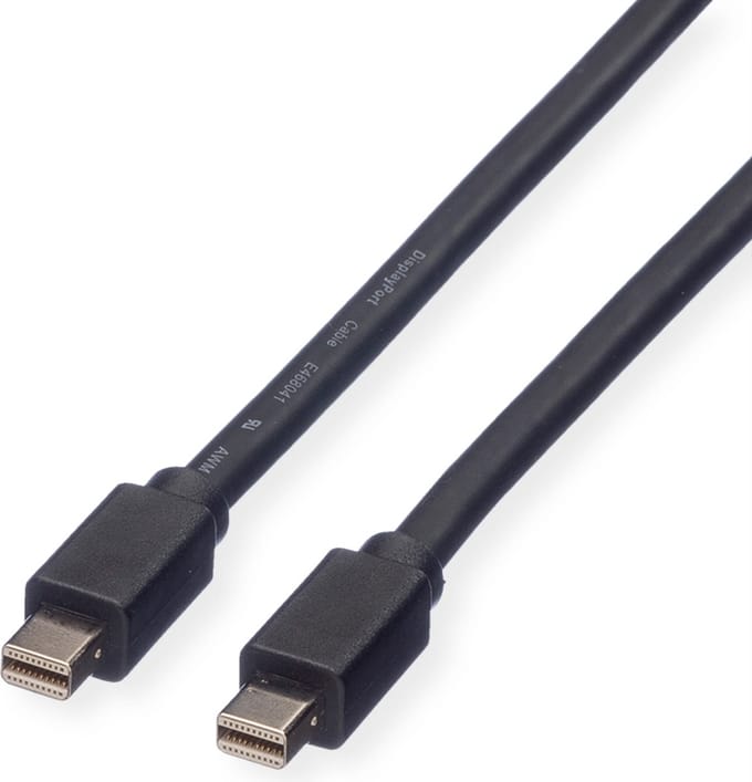 ROLINE DisplayPort kabel, Mini DP M - Mini DP M, zwart, 2 m