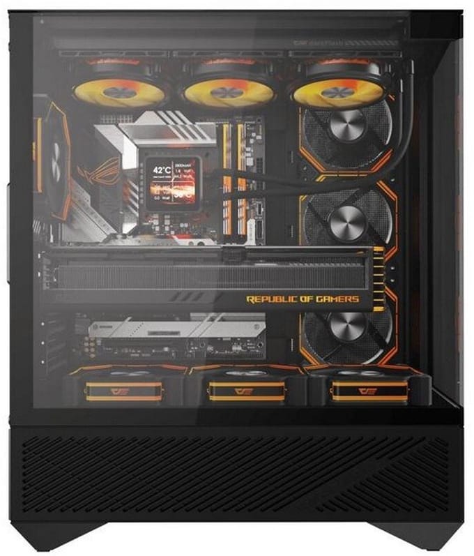 Darkflash DY460 Computer Case with 4 ARGB Fans - Case - Zwart