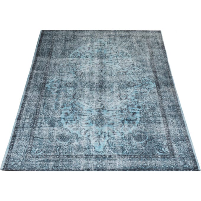 Vloerkleed Mila Blue 160 x 230 cm - Laagpolig Synthetisch Vloerkleed – Vintage / Oosters Design
