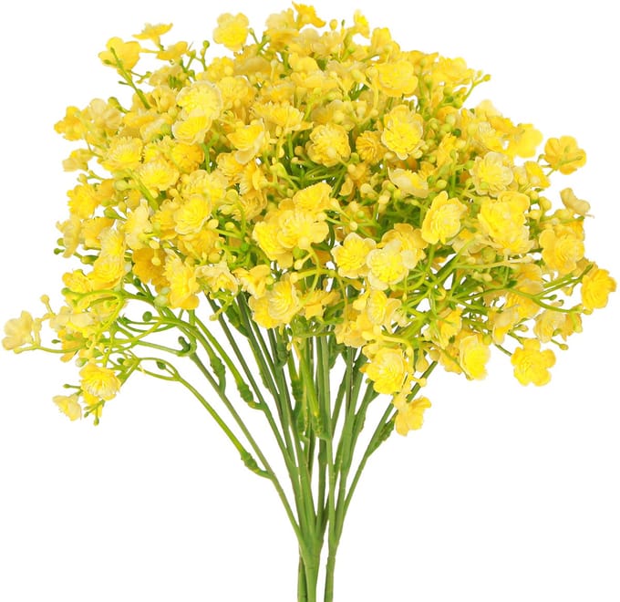 Gypsophila pluimgipskruid gele bloemen L46cm 4 st