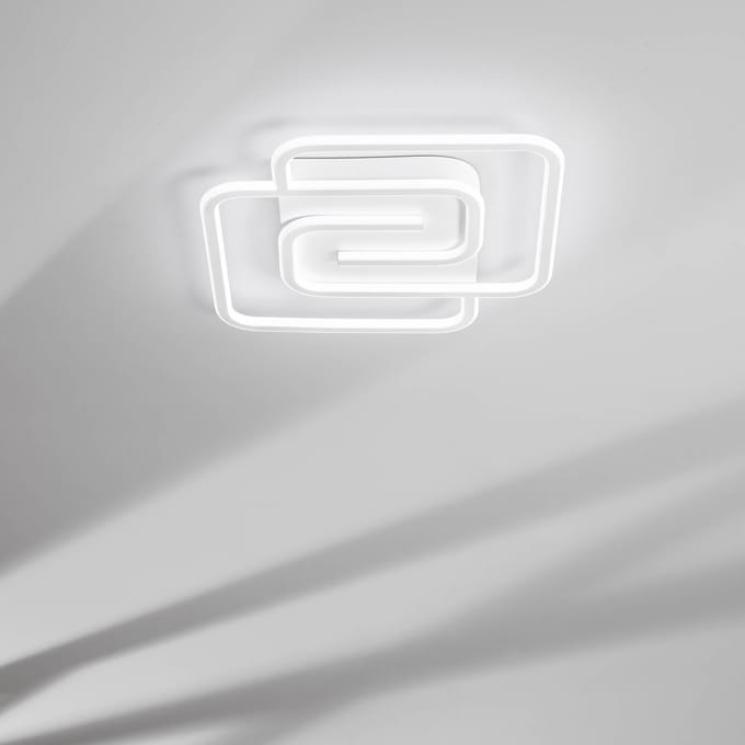 Luce Ambiente Design LED wandlamp Cayman Quadrata, wit, breedte 49 cm, metaal, CCT