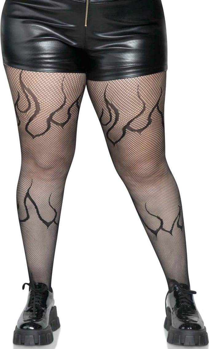 Leg Avenue - Flame Net Panty - Zwart