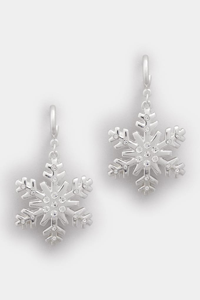 Yours Zilverkleurige Sneeuwvlok Oorbellensize One Size