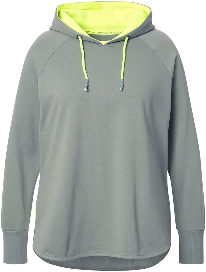 Laurasøn - Dames - Sweatshirt capuchon lange mouw - Salbei groen - Maat 48+