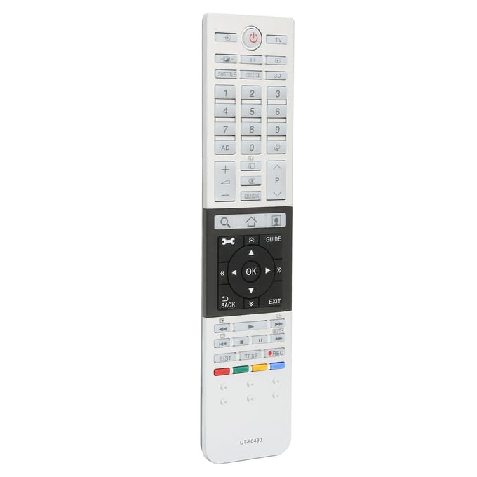 Vervangende afstandsbediening Compatibel voor Toshiba CT 90430 CT 90429 CT 90427 CT 90428 CT 90444 4K white