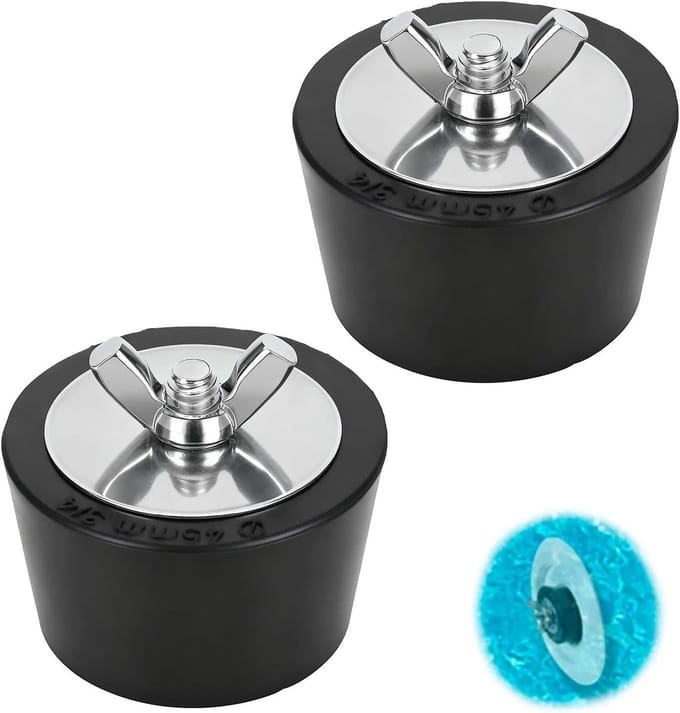 Cosensi - 2 Stuks Zwembad Winterklekker van Rubber en RVS