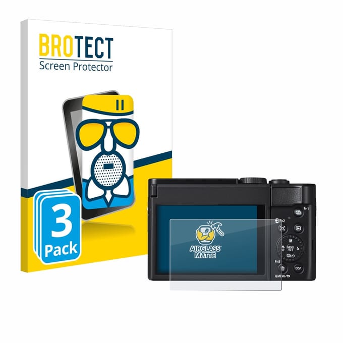 BROTECT - Screenprotector voor Panasonic Lumix DC-TZ99 - Folie Beschermfolie Beschermglas matte 3 Stuks