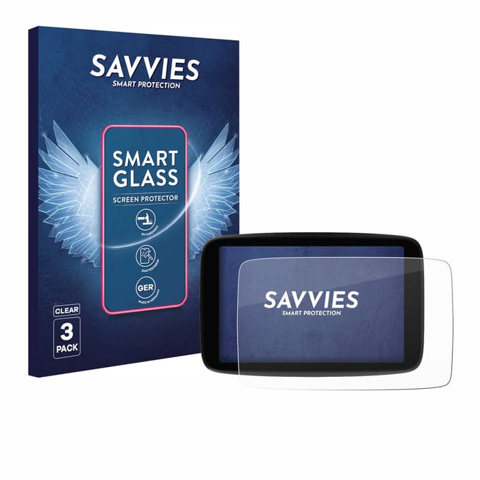 3 Stuks Savvies Screenprotector - geschikt voor TomTom GO Expert Plus 7" - beschermfolie glas transparant