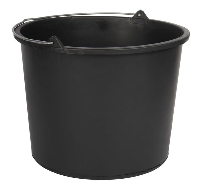 Talen Tools Bouwemmer 12 Liter Zwart Met Handvat