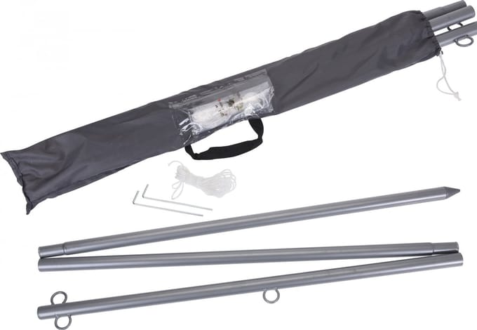 Paal Voor Schaduwdoek 220 Cm Polypropyleen Zilver