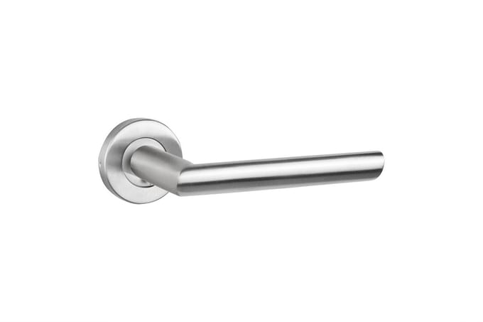 Lavuzo Ragusa deurkrukset - deurklink - rond rozet - RVS - set 2