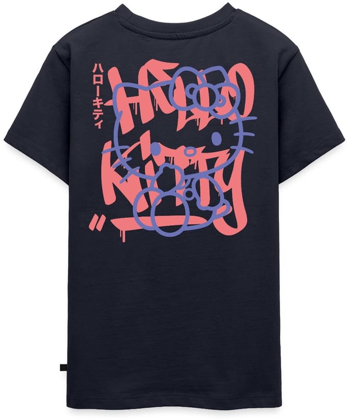 Hello Kitty Met Graffiti-Stijl Lettertype Premium T-Shirt Tiener