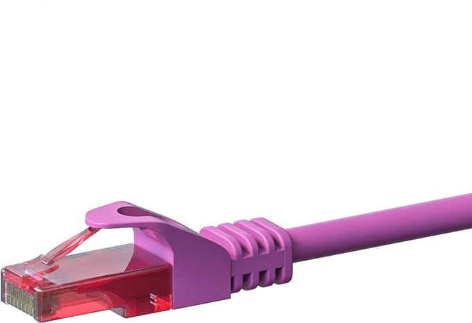 Danicom UTP CAT6 patchkabel - 2 meter roze - 100% koper - netwerkkabel - internetkabel - UTP kabel - RJ45 - 1000 mbit/s
