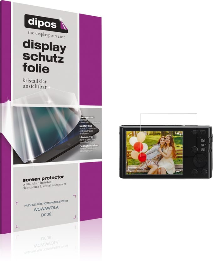 dipos – 4x Beschermfolie geschikt voor WOWAWOLA DC06 | Krasbestendige & heldere Screenprotector Ultra-Thin