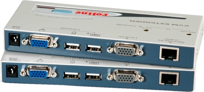 ROLINE Smart KVM extender via RJ45, VGA, USB