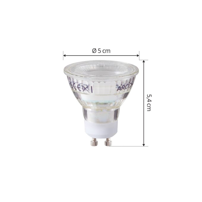 Arcchio LED lamp, GU10 2,5 W, PAR16, helder, 6.500 K, 450 lm