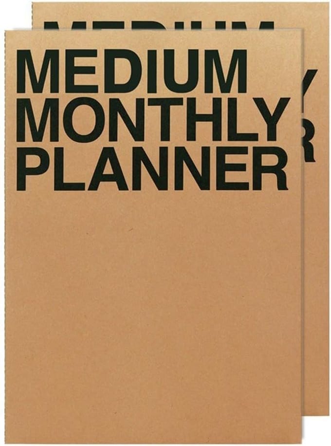 Persoonlijke Maandplanner Set van 2 - Onbepaalde Datum - Medium Formaat