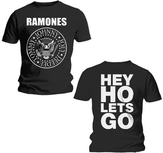 Ramones - Hey Ho Heren T-shirt - M - Zwart