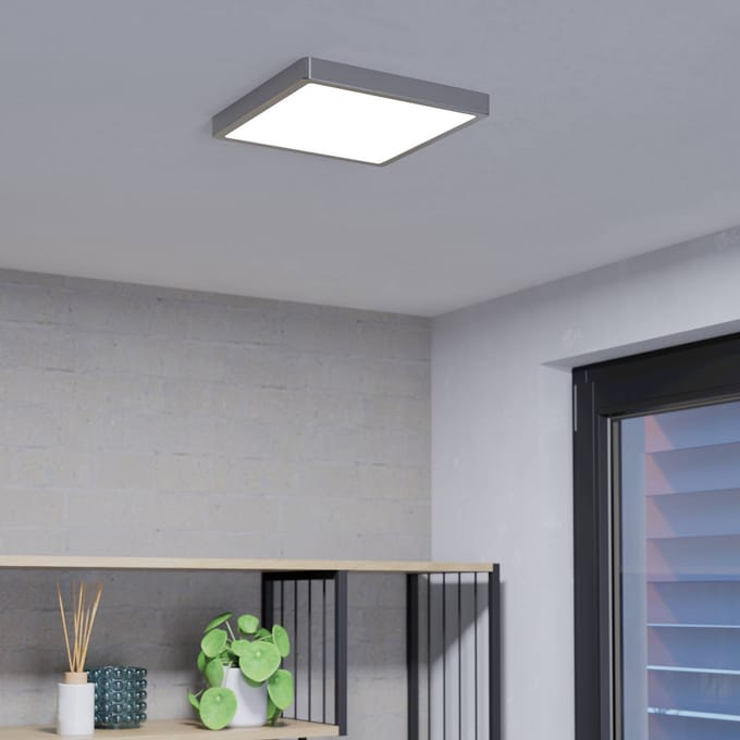 EGLO connect.z Fueva-Z Smart Opbouwlamp - 28,5 cm - Grijs/Wit - Instelbaar wit licht - Dimbaar - Zigbee