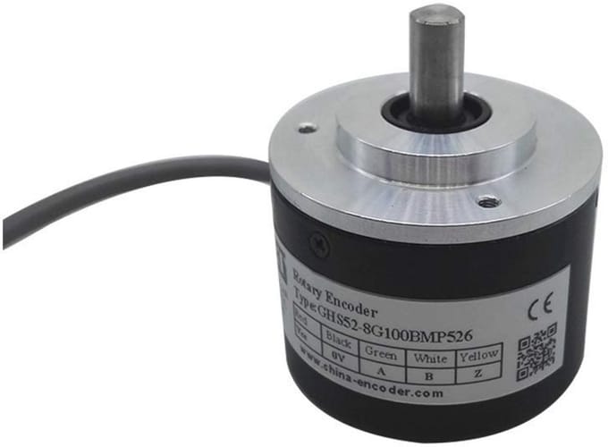 Buitenste Optische Encoder 52mm 8mm Effen As 500ppr Incrementele Encoder met PNP Push Pull Uitgangssignaal