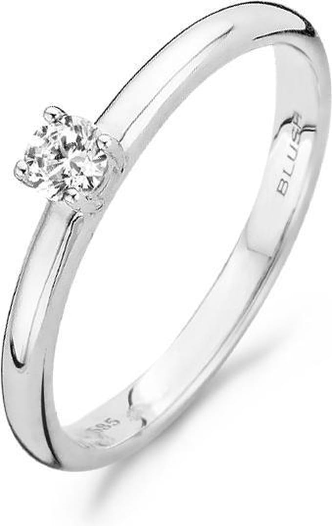 Blush Ring 1112WZI -  Wit Goud (14Krt.) met Zirconia