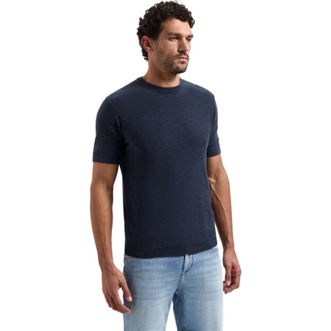 No Excess Pullover Short Sleeve Crew Neck Slub Night  L