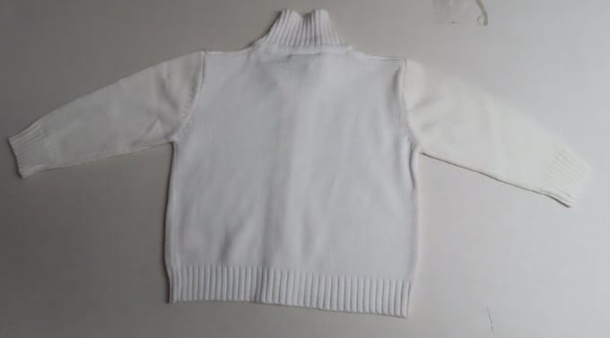 Wiplala - Gilets - Unie - Wit - Rits - 12 maand 80