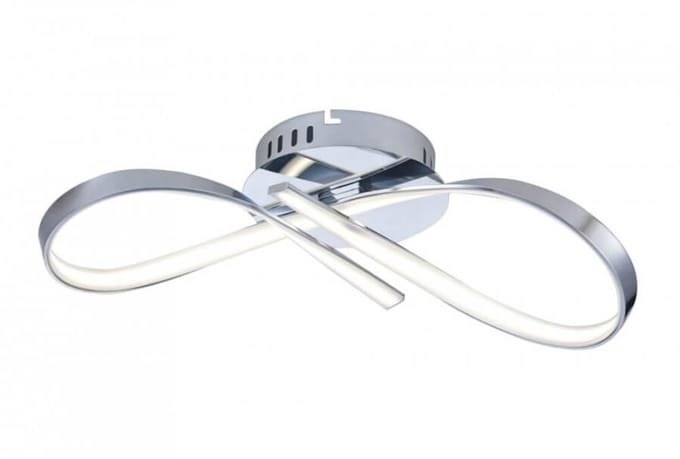 Kosilum - Infinity - Plafondlamp - Zilver/Chroom - Metaal en PVC