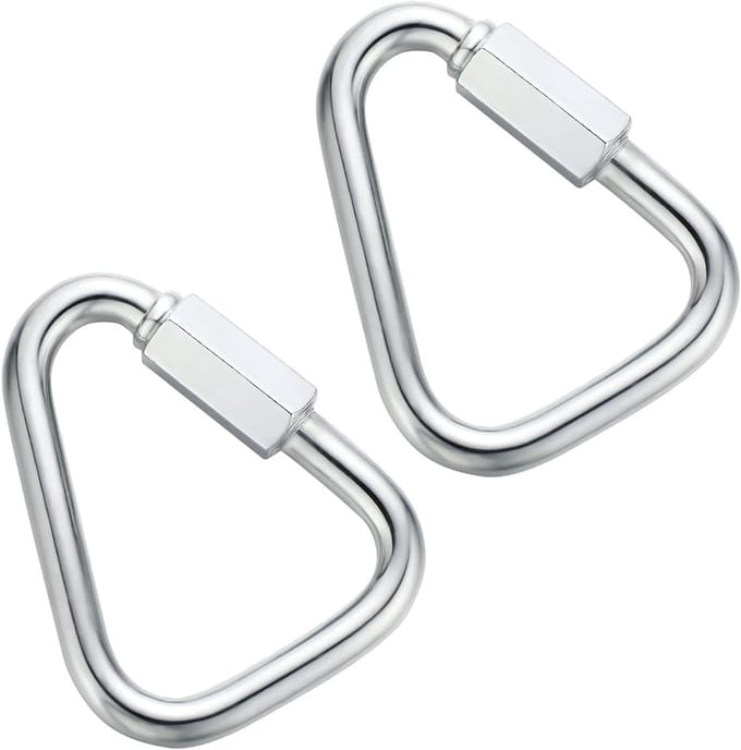 Triangle Locking Carabiner 5/16" M8 8MM - Set van 2 - Ideaal voor Klimmen, Outdoor en Beveiliging